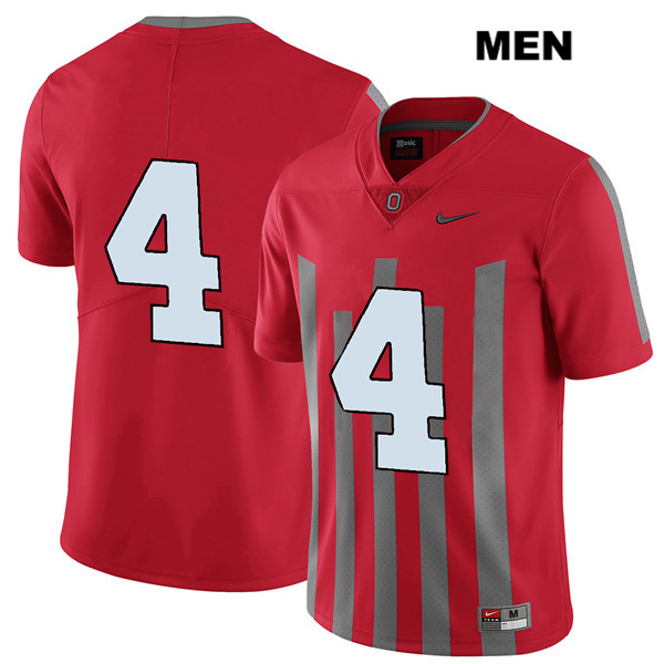 Ohio State Buckeyes Men's Chris Chugunov #4 Red Authentic Nike Elite No Name College NCAA Stitched Football Jersey PG19Q00VQ
